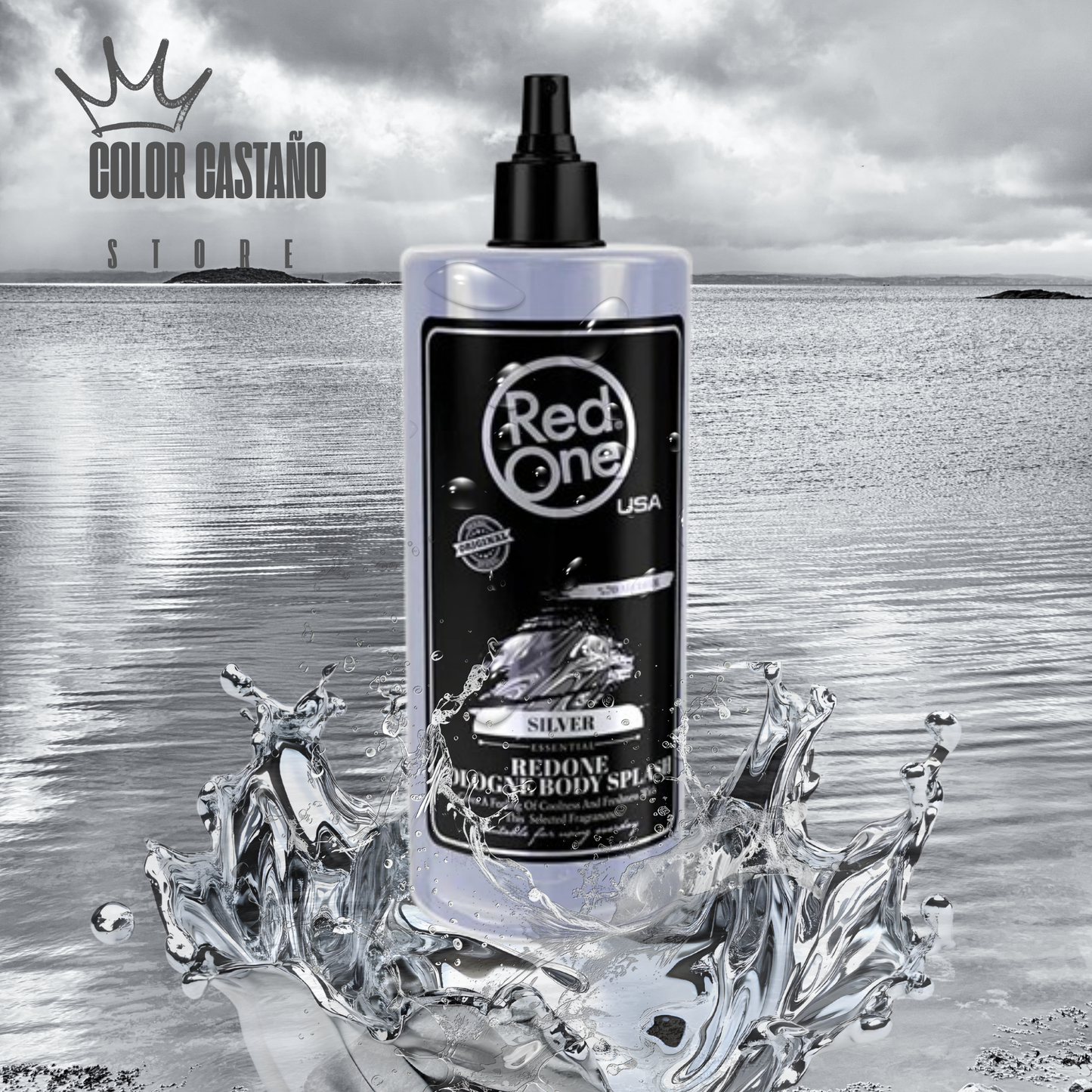 🧴 Red One Cologne Body Splash – Silver